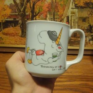Vtg 1981 🦄 Get Well Soon Unicorn Coffee Mug ☕ 😊